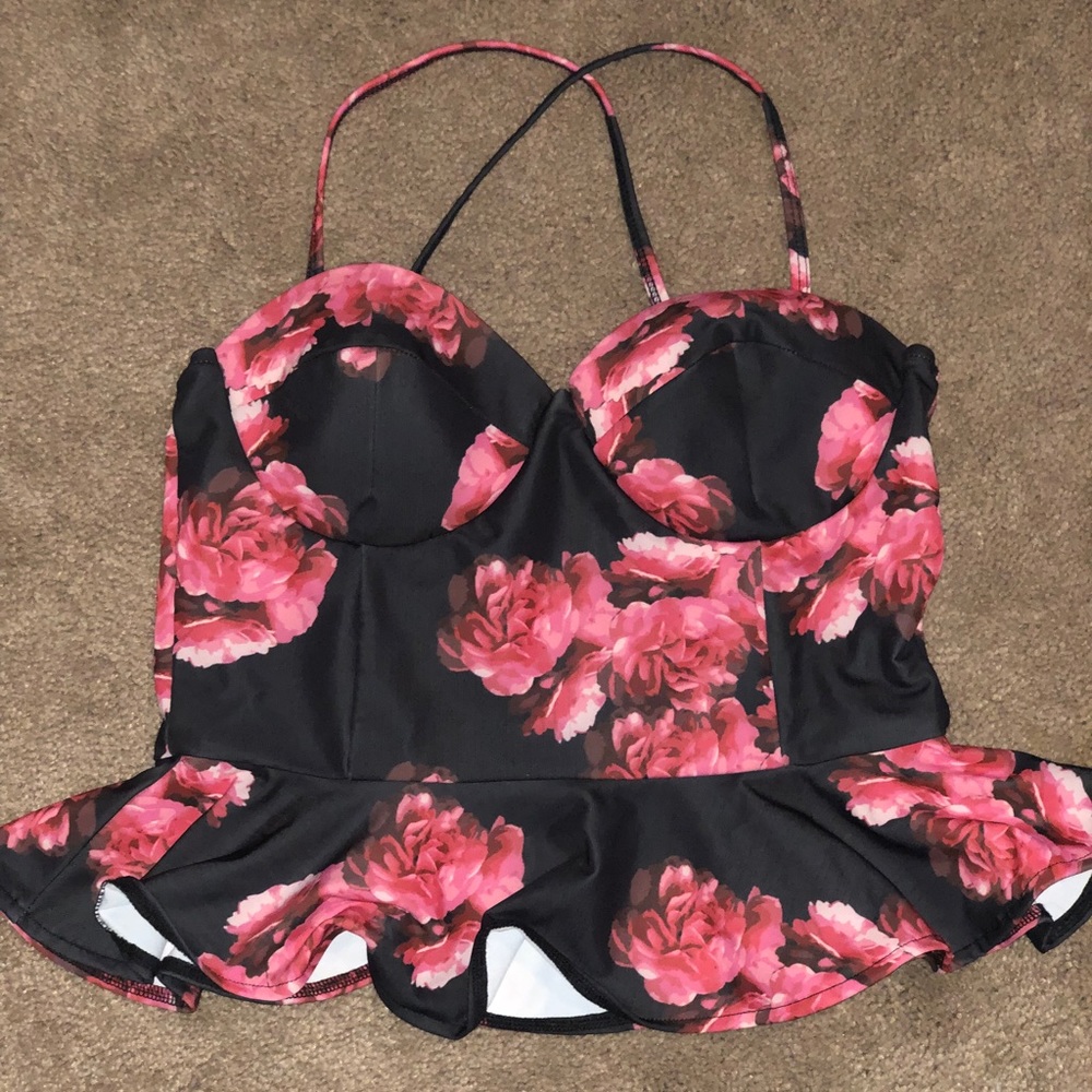 Albion Fit peplum bathing suit top